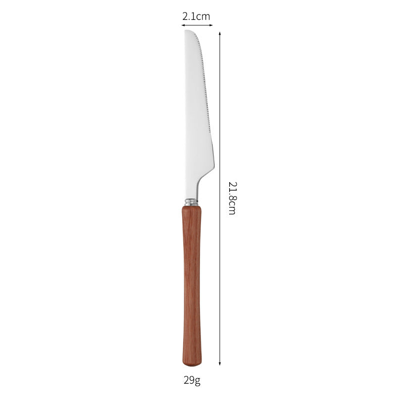Elegant serving spoon with ergonomic wooden handle Bowlift