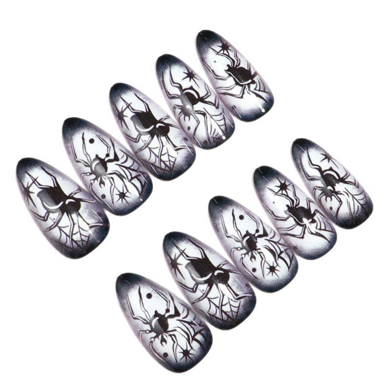 Spooky-Themed Press-On Nail Set Bowlift