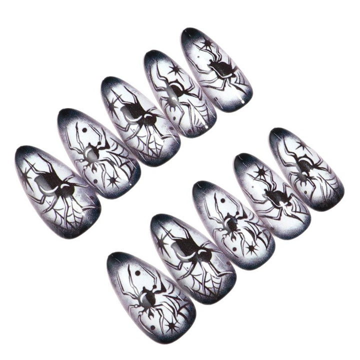Spooky-Themed Press-On Nail Set Bowlift