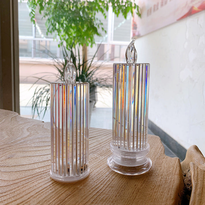 Decorative Crystal LED Flameless Candle Jar Bowlift