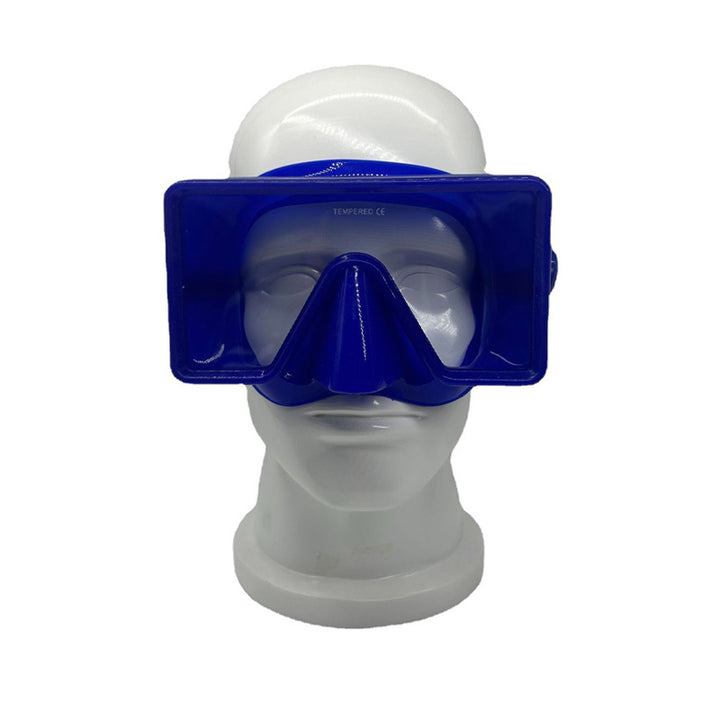 Diving mask with maximum field of view and comfortable silicone rim Bowlift