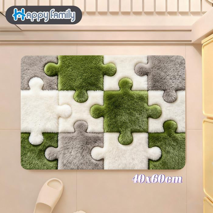 Stylish Geometric Pattern Bath Mat Bowlift