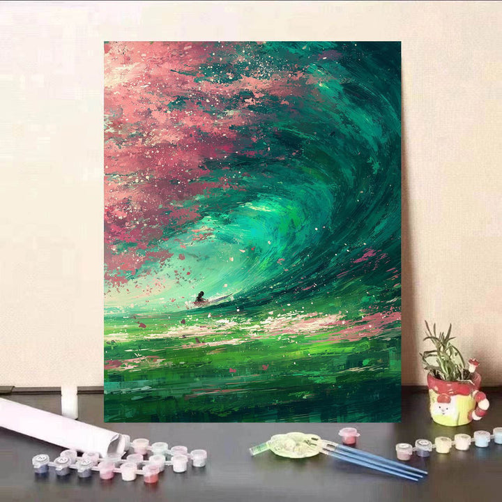 Dynamic Wave Art Canvas Print Bowlift