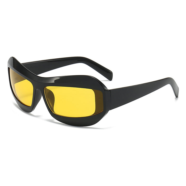 Modern Design Stylish Oversized Shield Sunglasses