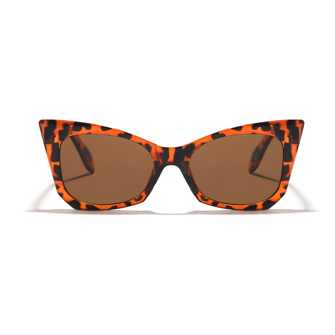 Women's sunglasses in trendy cat-eye design with striking leopard pattern Bowlift