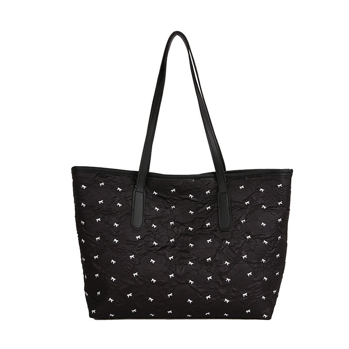 Quilted Tote Bag with Pattern Bowlift