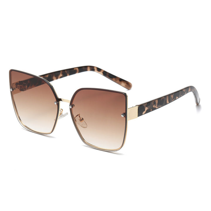 Ladies Oversized Sunglasses with Gradient Protection Bowlift