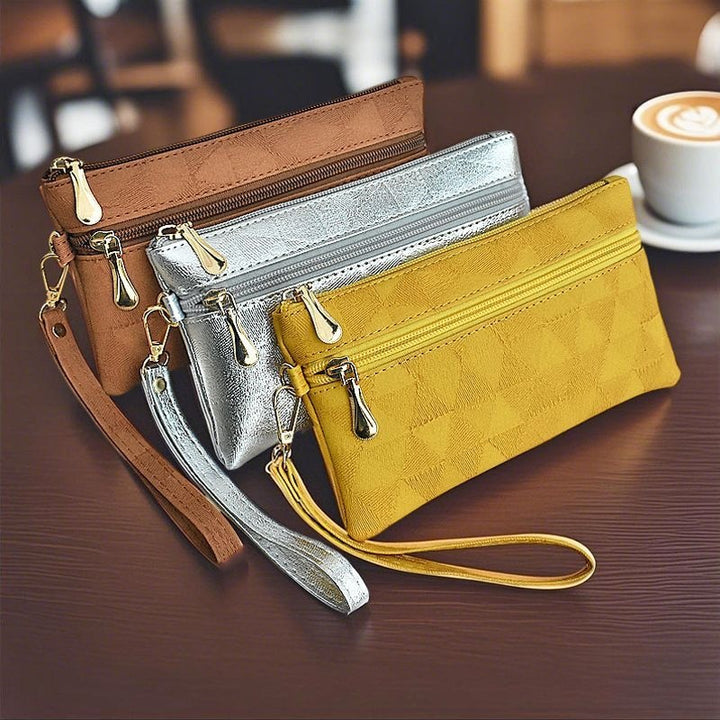 Elegant Clutch With Practical Zipper Bowlift