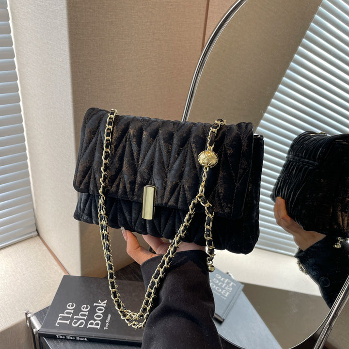 Quilted Chain-Strap Handbag Bowlift