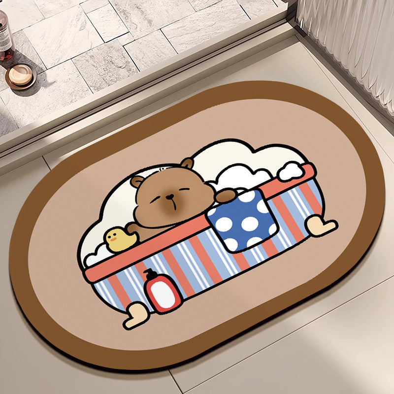 Plush Cartoon-Themed Area Mat