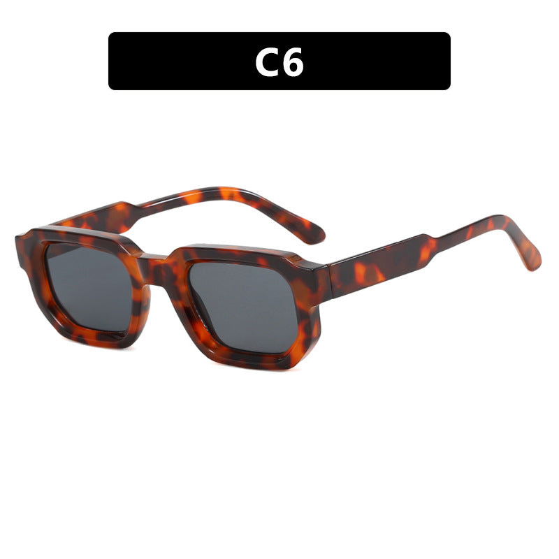 Women's geometric sunglasses with stylish transparent frame and polarized lenses Bowlift