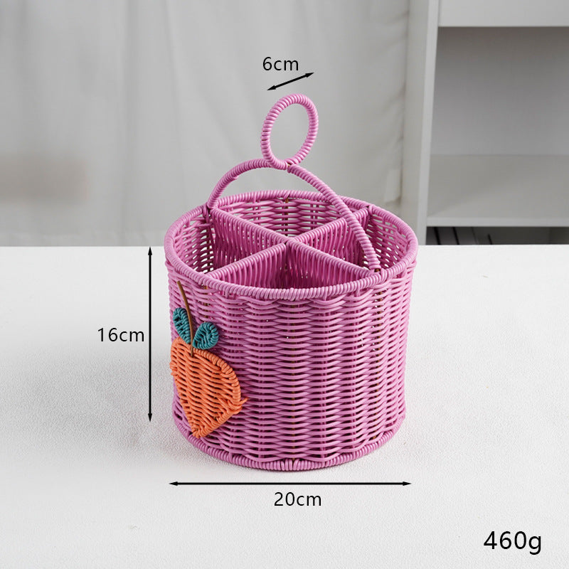 Multi-Compartment Decorative Organizer Basket Bowlift
