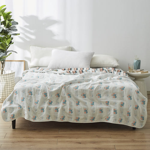 Women Elegant Blanket with Subtle Leaf Pattern Bowlift