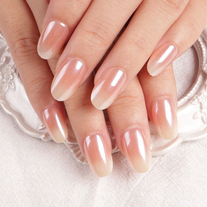 Natural Ombre Press-On Nails Bowlift