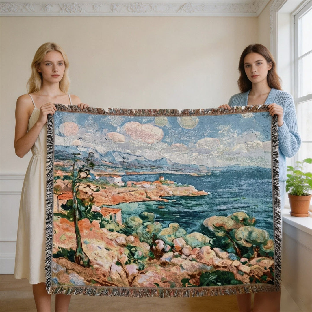 Artistic Vintage-Inspired Throw Blanket