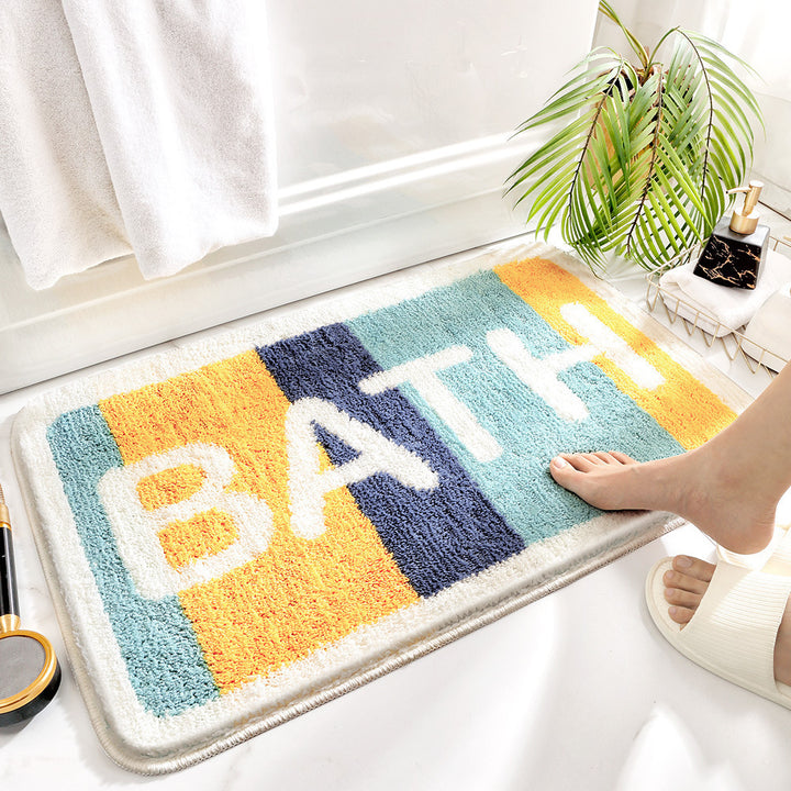 Plush Cat Theme Bath Mat