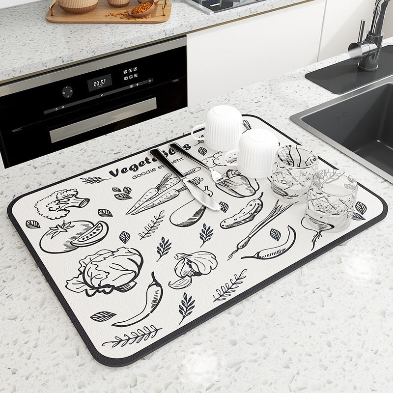Floral Pattern Kitchen Mat Bowlift