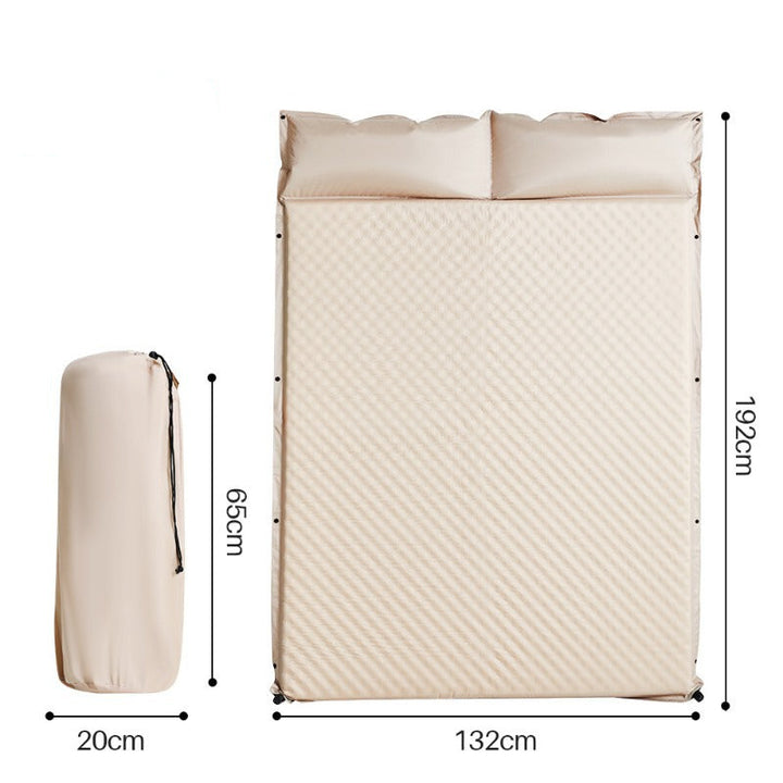 outdoor foldable camping and picnic mat with inflatable cushioned edge and waterproof base Bowlift