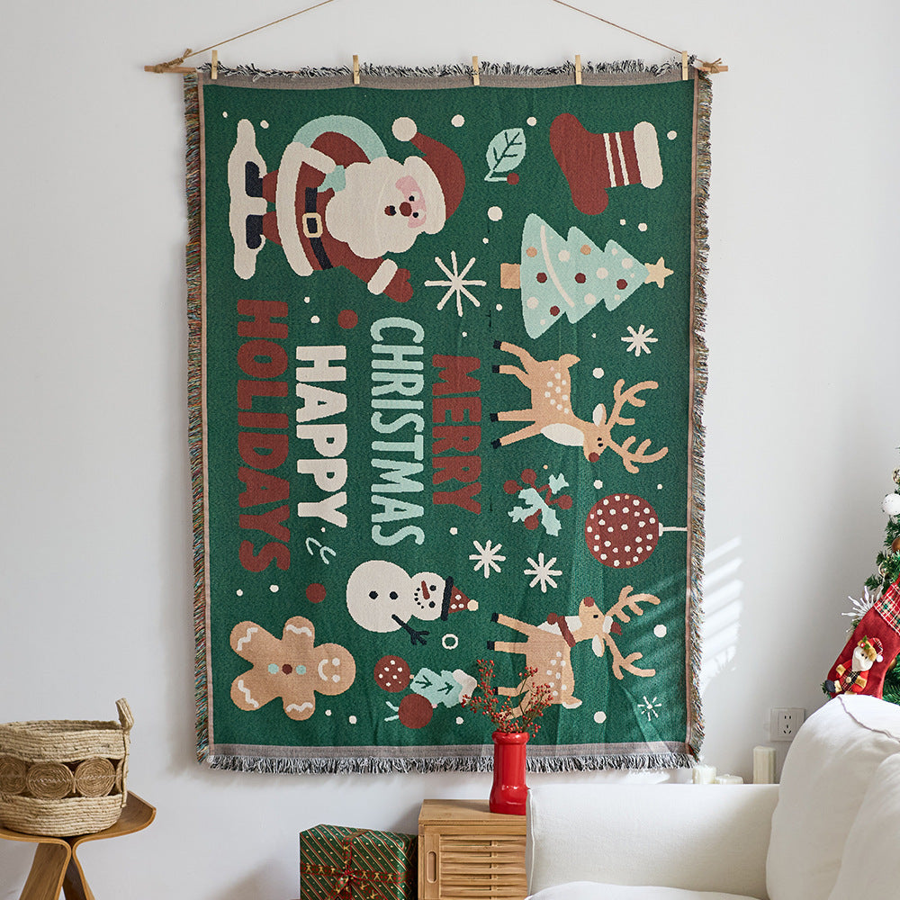Cozy Graphic Tapestry Throw Blanket