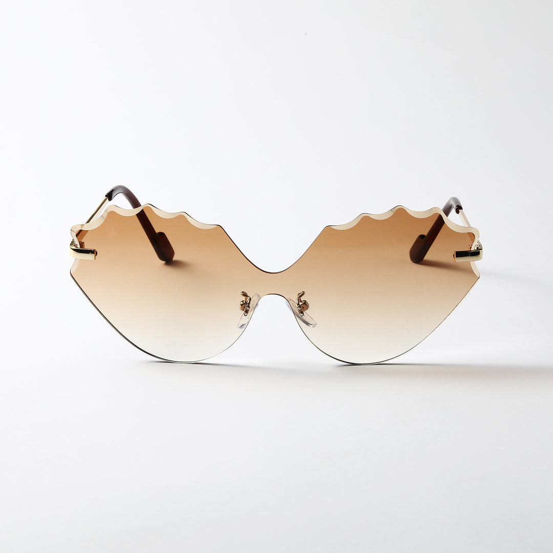 Women's Sunglasses with Unique Wave Design Bowlift