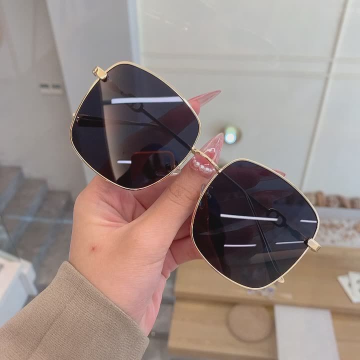Women's geometric oversized sunglasses Bowlift