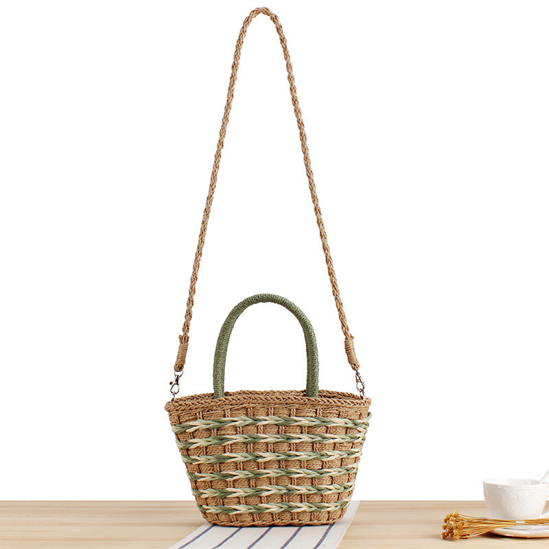 Hand-knotted basket bag with practical carrying handles Bowlift