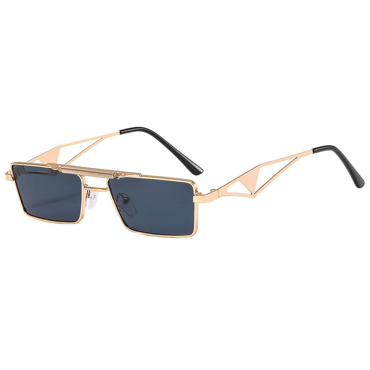Fashionable sunglasses with square frame and mirrored lenses Bowlift