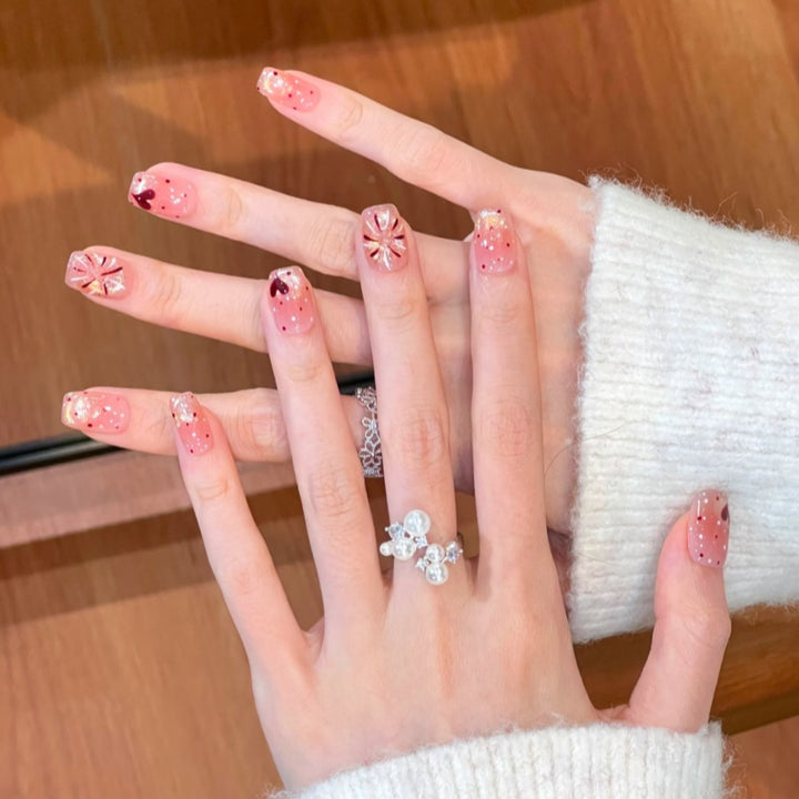 Artistic Floral Press-On Nail Design Bowlift 1787394846