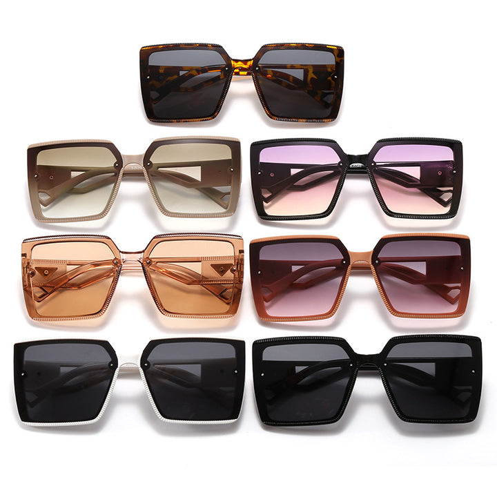 Women's fashionable square sunglasses with unique frame structure Bowlift