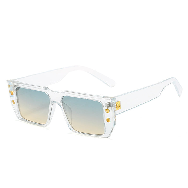 Women's fashionable clear glasses with golden accents Bowlift
