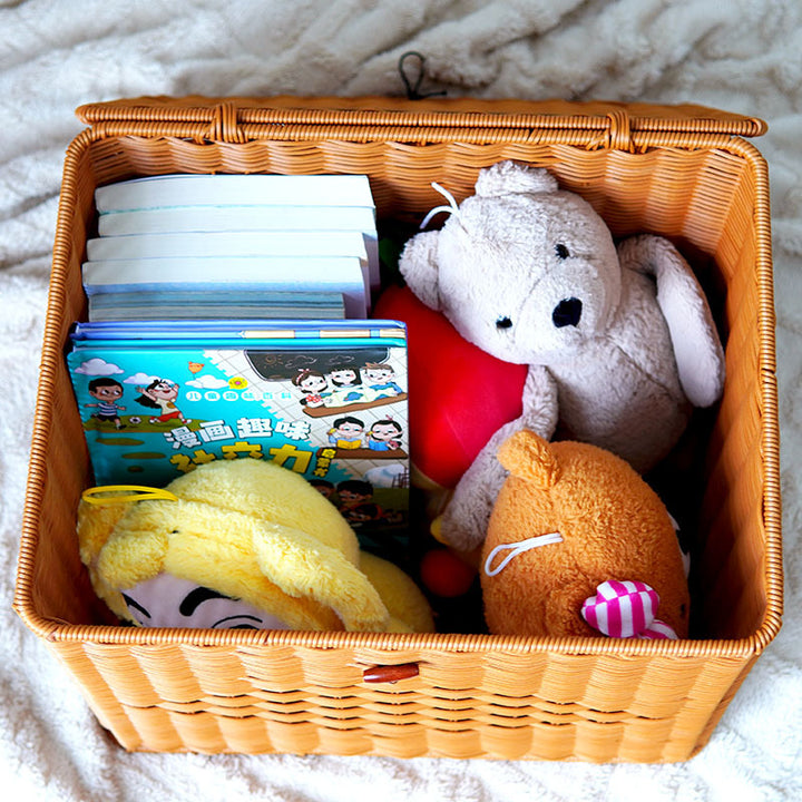 Women's Practical Storage Basket Made of Woven Material Bowlift