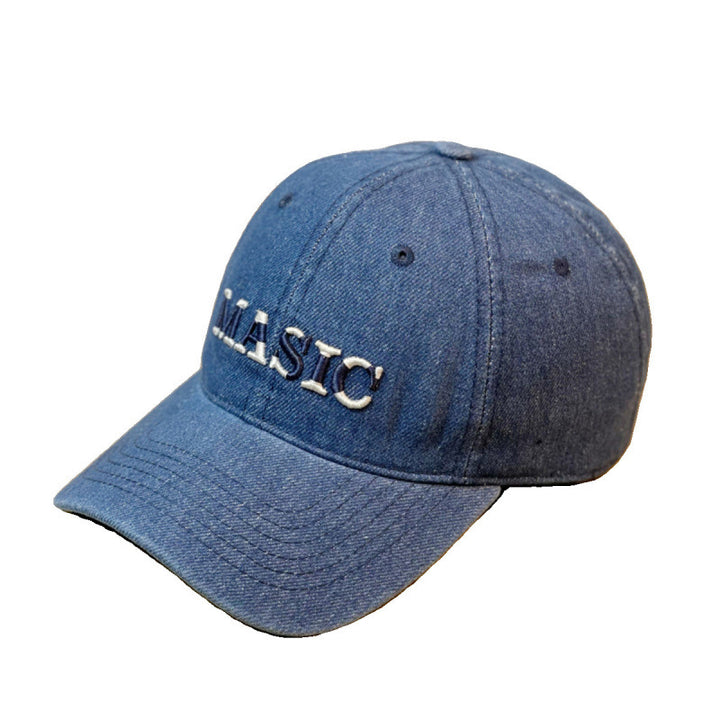 Women's Embroidered Denim Baseball Cap Bowlift