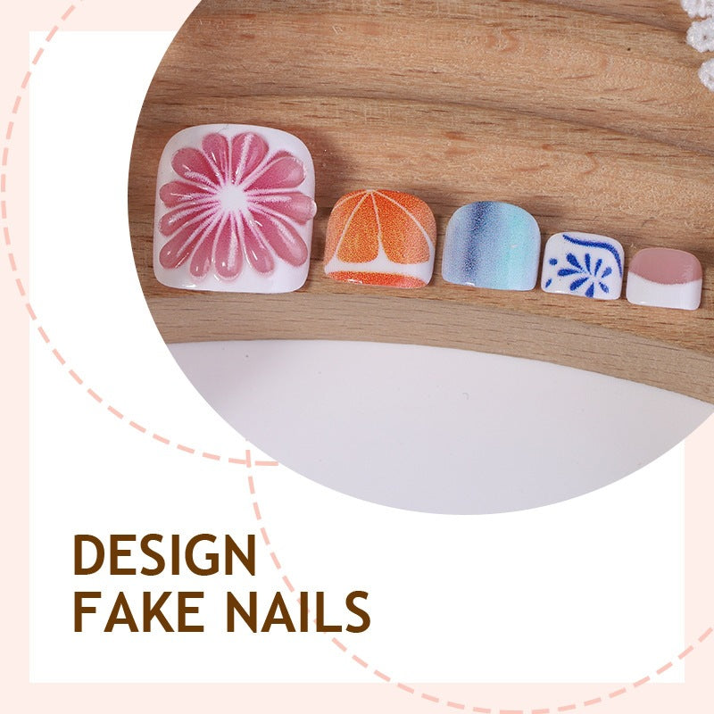 Creative Nail Art Set with Floral and Colorful Designs Bowlift