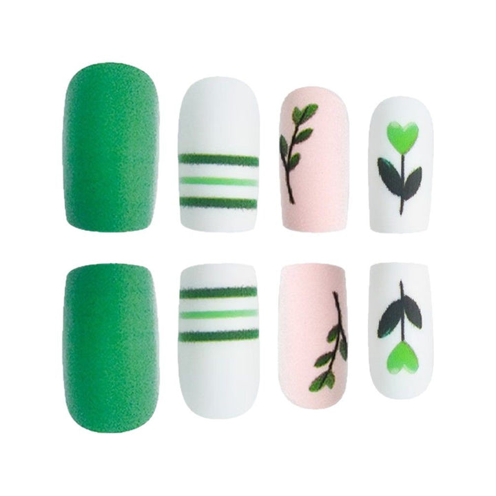Artistic Botanical Press-On Nail Art Set Bowlift
