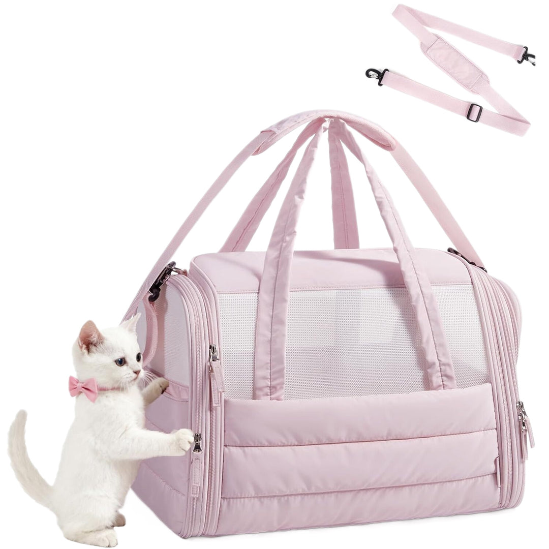 Pet Carrier Bag with Ventilation Mesh Bowlift