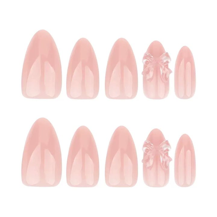 Elegant false nail tips with floral 3D embellishments Bowlift