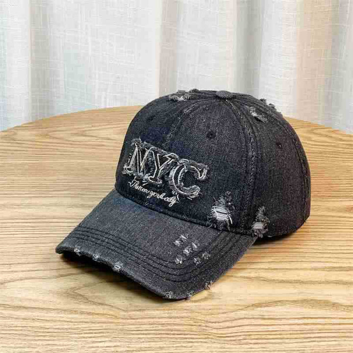 Women's Distressed Fashion Baseball Cap Bowlift
