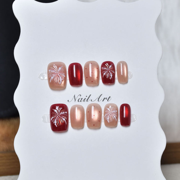 Artistic Press-On Nail Design Set Bowlift