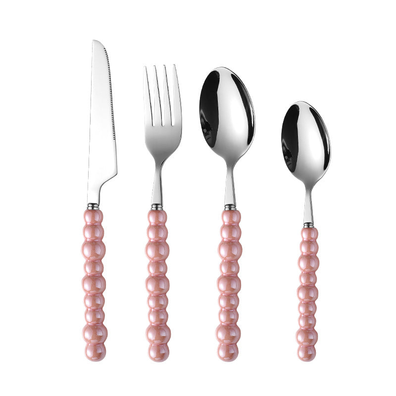 Elegant finger food fork with non-slip handle Bowlift