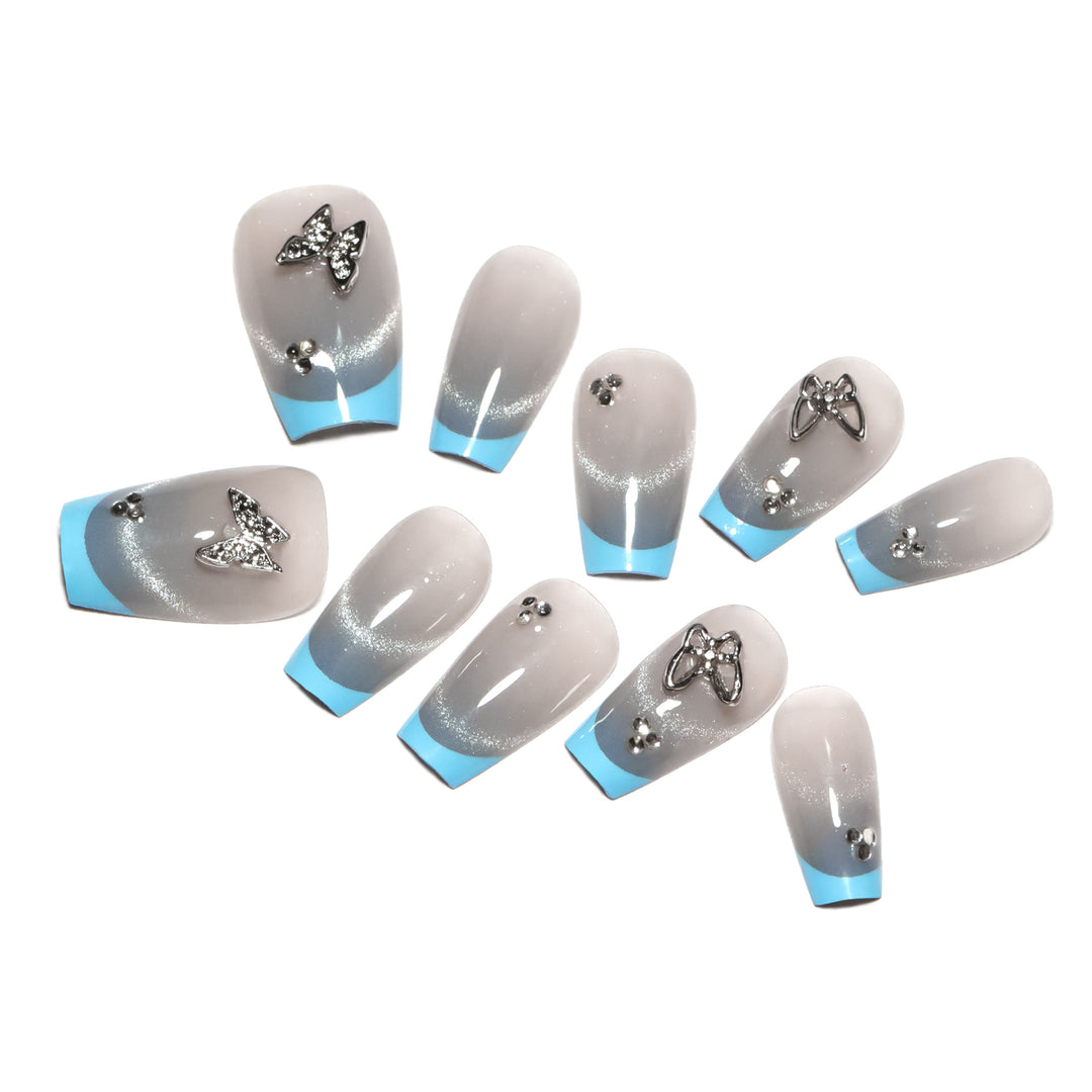 Artificial nail art with modern accents Bowlift