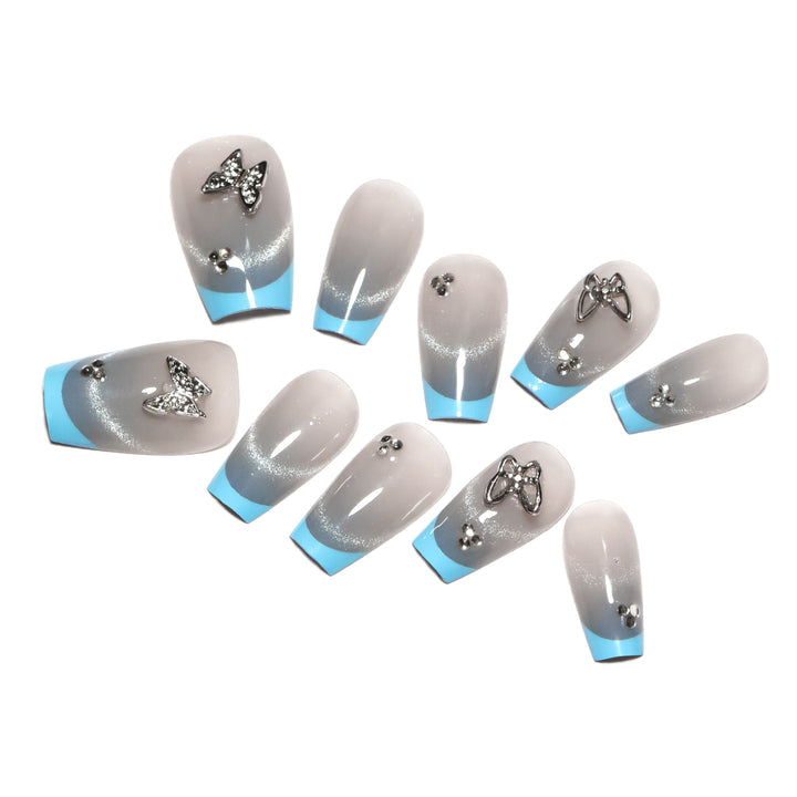 Artificial nail art with modern accents Bowlift