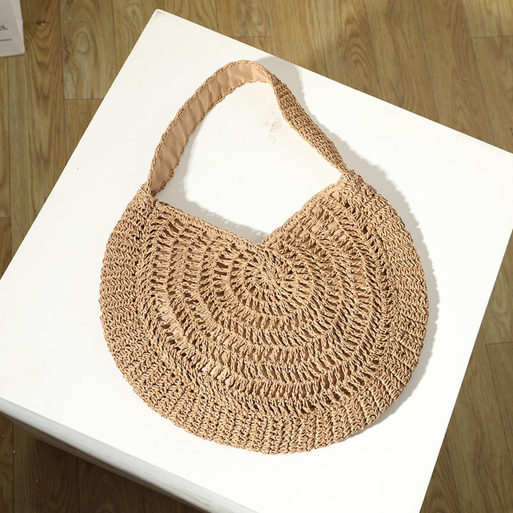 Crocheted Beach Bag in Artistic Spiral Design Bowlift