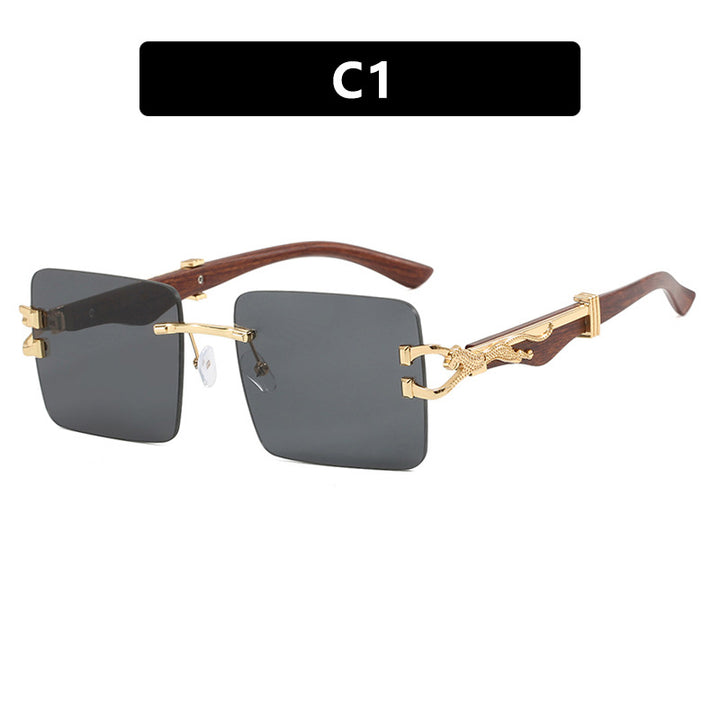 Ladies elegant square sunglasses with high-quality wooden frame Bowlift
