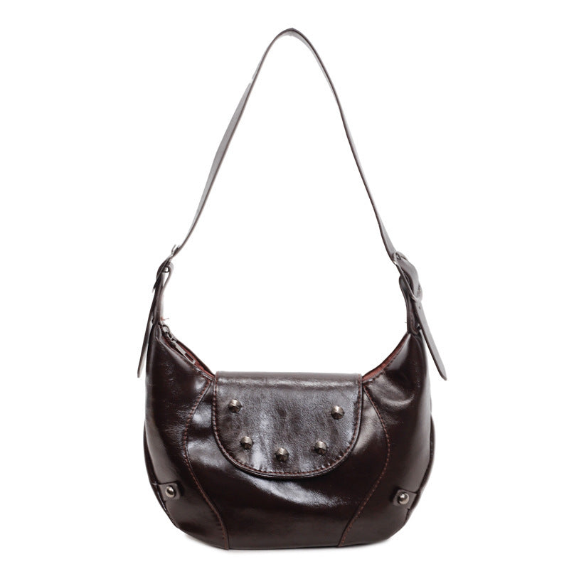 Stylish Leather Hobo Bag Bowlift