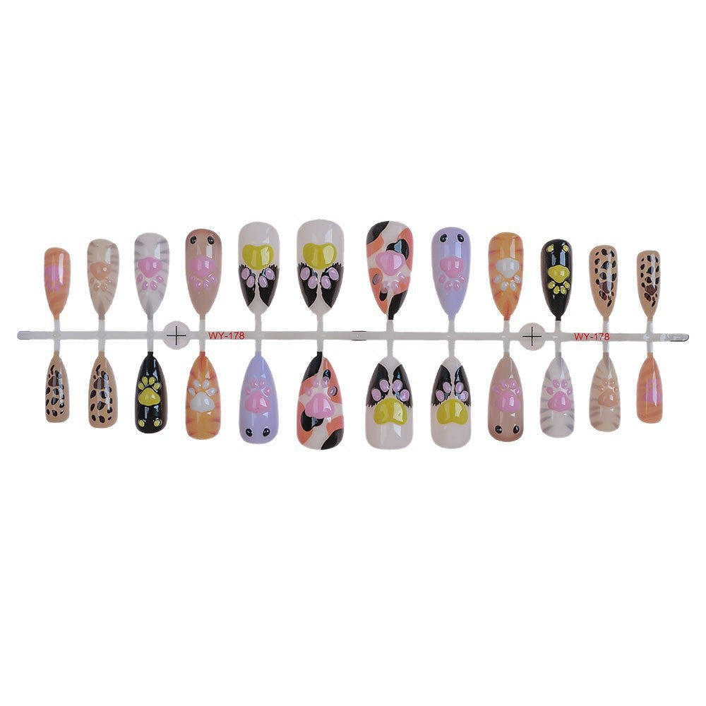Playful Patterned Press-On Nail Art Set Bowlift