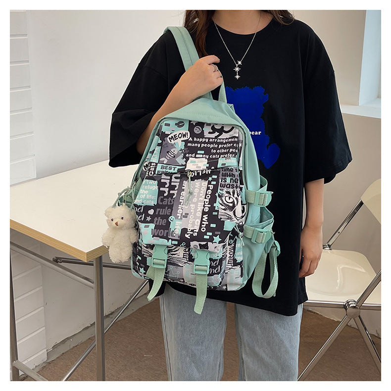Cute Illustrated Graphic Backpack