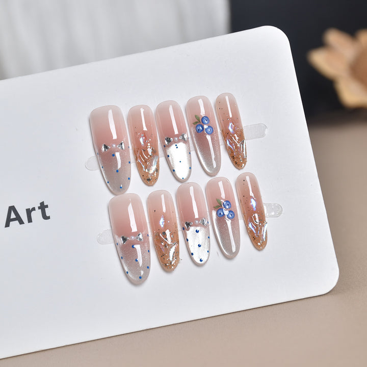 Decorative Glimmering Press-On Nail Art Set Bowlift