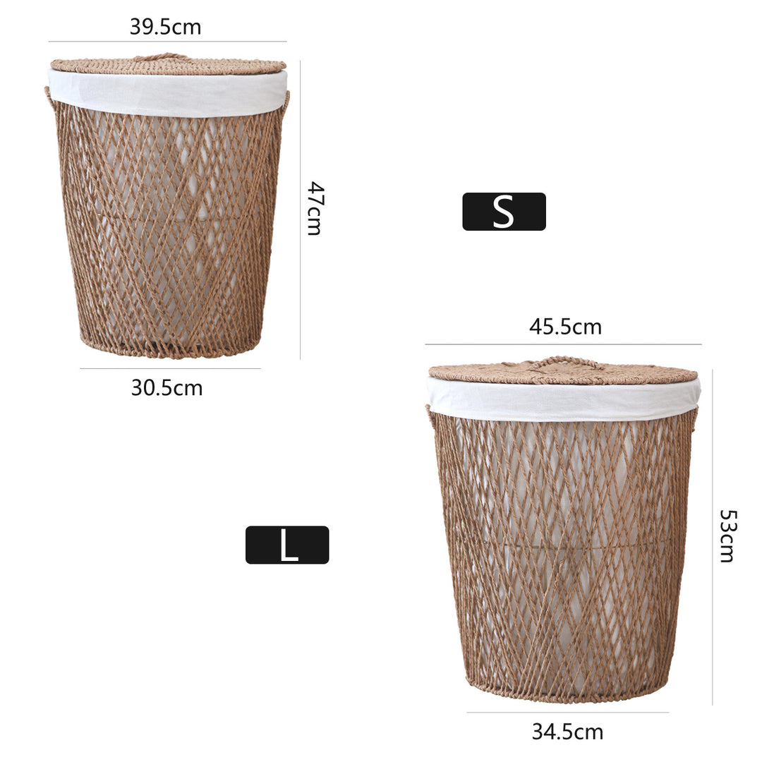 Decorative laundry basket with lid Bowlift