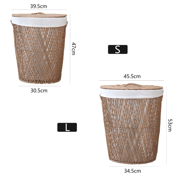 Decorative laundry basket with lid Bowlift