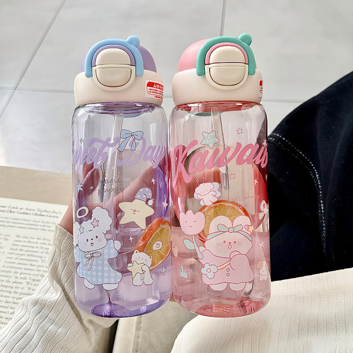 Ladies water bottle with practical spout and playful design Bowlift